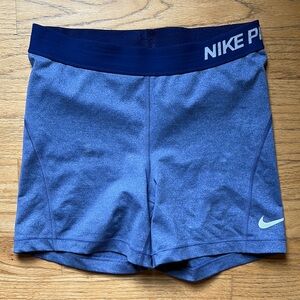 Nike Blue Athletic Compression Shorts medium